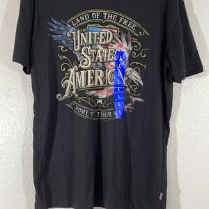 Galt USA Signature American Collection Tshirt Large Black Land of The Free
